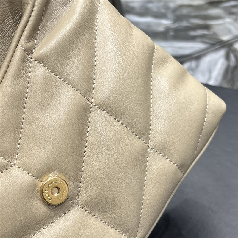 LOULOU PUFFER MINI BAG IN QUILTED LAMBSKIN Gold-Tone Beige High