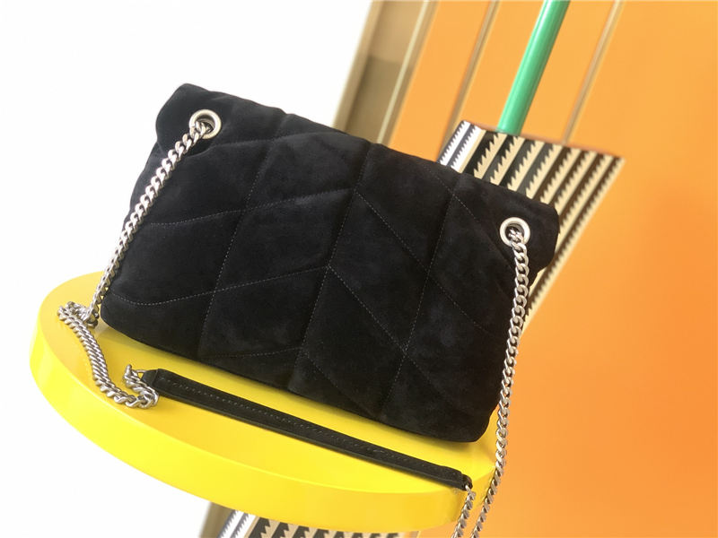 LOULOU PUFFER SMALL BAG IN QUILTED Suede High