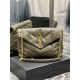 LOULOU PUFFER MEDIUM BAG IN QUILTED LAMBSKIN Gold-Tone Green High