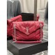 LOULOU PUFFER MEDIUM BAG IN QUILTED LAMBSKIN Silver-Tone Red High