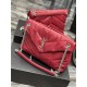 LOULOU PUFFER MEDIUM BAG IN QUILTED LAMBSKIN Silver-Tone Red High