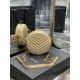 VINYLE ROUND CAMERA BAG IN CHEVRON-QUILTED GRAIN DE POUDRE EMBOSSED LEATHER Beige High