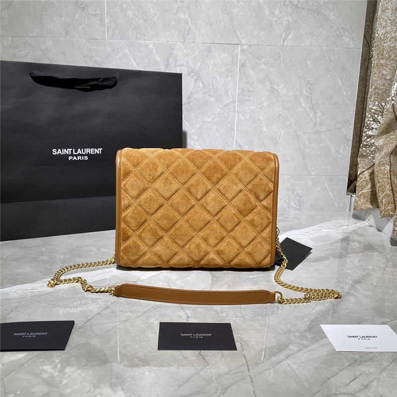 BECKY MINI CHAIN BAG IN CARRÉ-QUILTED SUEDE High